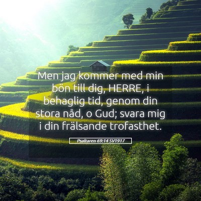 Picture 05 - Psaltaren 69:14 SV1917 - Men jag kommer med min bön till dig, HERRE, i - Bible Verse Picture
