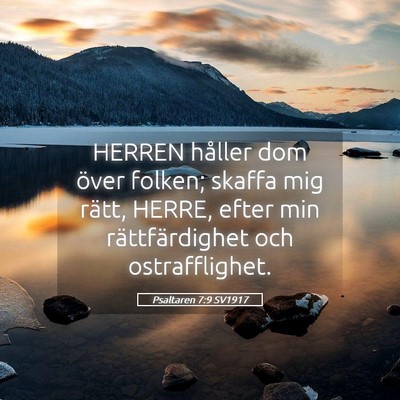 Picture 05 - Psaltaren 7:9 SV1917 - HERREN håller dom över folken; skaffa mig - Bible Verse Picture