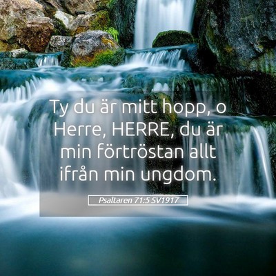 Picture 05 - Psaltaren 71:5 SV1917 - Ty du är mitt hopp, o Herre, HERRE, du är min - Bible Verse Picture