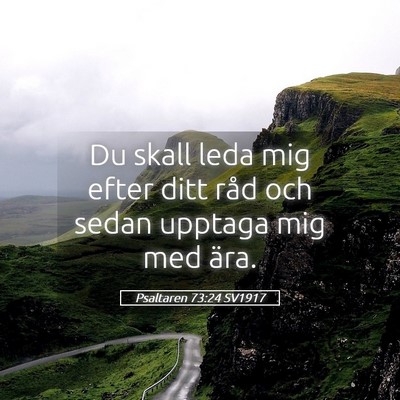 Picture 05 - Psaltaren 73:24 SV1917 - Du skall leda mig efter ditt råd och sedan - Bible Verse Picture