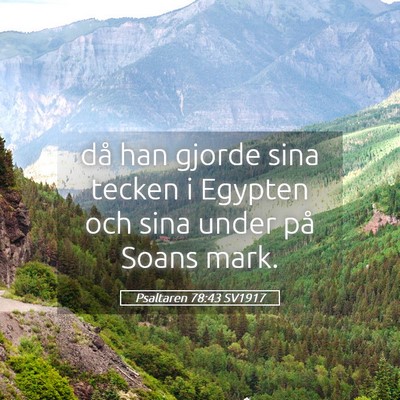 Picture 05 - Psaltaren 78:43 SV1917 - då han gjorde sina tecken i Egypten och sina - Bible Verse Picture
