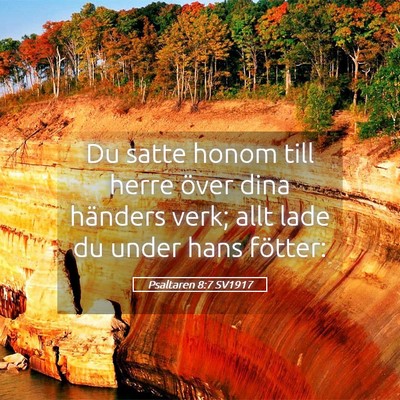 Picture 05 - Psaltaren 8:7 SV1917 - Du satte honom till herre över dina händers - Bible Verse Picture