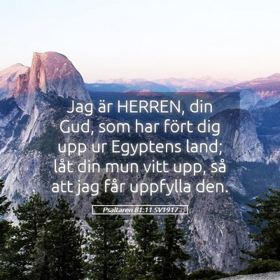 Picture 05 - Psaltaren 81:11 SV1917 - Jag är HERREN, din Gud, som har fört dig upp ur - Bible Verse Picture