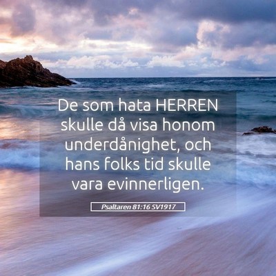 Picture 05 - Psaltaren 81:16 SV1917 - De som hata HERREN skulle då visa honom - Bible Verse Picture