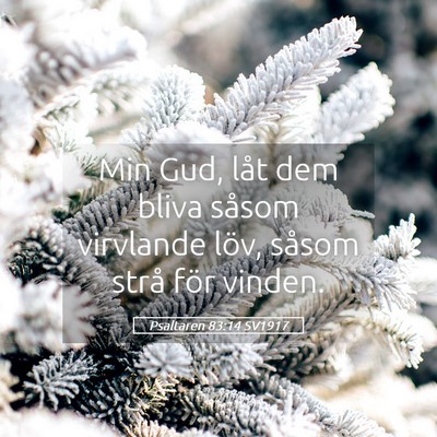 Picture 05 - Psaltaren 83:14 SV1917 - Min Gud, låt dem bliva såsom virvlande löv, - Bible Verse Picture