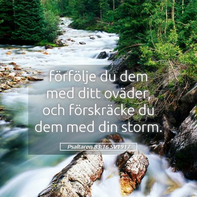 Picture 05 - Psaltaren 83:16 SV1917 - förfölje du dem med ditt oväder, och - Bible Verse Picture