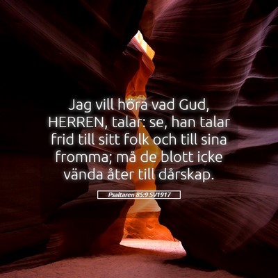 Picture 05 - Psaltaren 85:9 SV1917 - Jag vill höra vad Gud, HERREN, talar: se, han - Bible Verse Picture