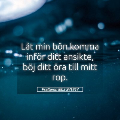 Picture 05 - Psaltaren 88:3 SV1917 - Låt min bön komma inför ditt ansikte, böj - Bible Verse Picture