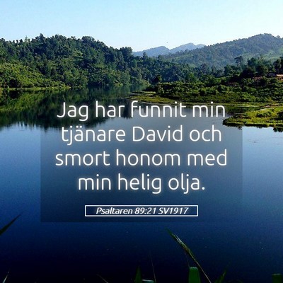 Picture 05 - Psaltaren 89:21 SV1917 - Jag har funnit min tjänare David och smort honom - Bible Verse Picture