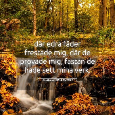 Picture 05 - Psaltaren 95:9 SV1917 - där edra fäder frestade mig, där de prövade - Bible Verse Picture