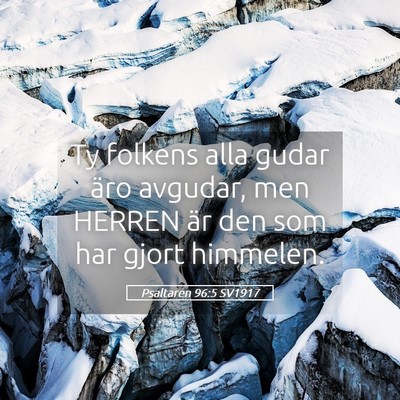 Picture 05 - Psaltaren 96:5 SV1917 - Ty folkens alla gudar äro avgudar, men HERREN - Bible Verse Picture