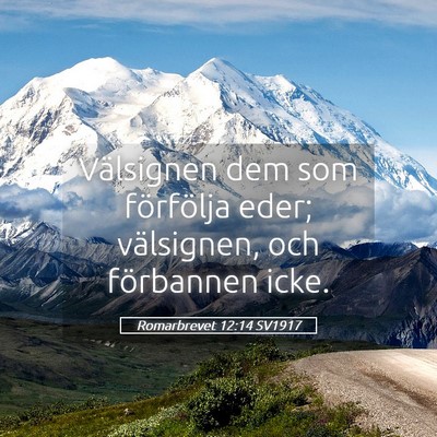 Picture 05 - Romarbrevet 12:14 SV1917 - Välsignen dem som förfölja eder; välsignen, - Bible Verse Picture