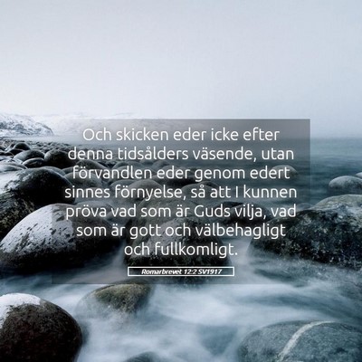 Picture 05 - Romarbrevet 12:2 SV1917 - Och skicken eder icke efter denna tidsålders - Bible Verse Picture