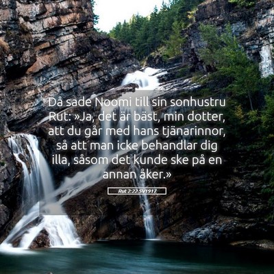 Picture 05 - Rut 2:22 SV1917 - Då sade Noomi till sin sonhustru Rut: »Ja, det - Bible Verse Picture