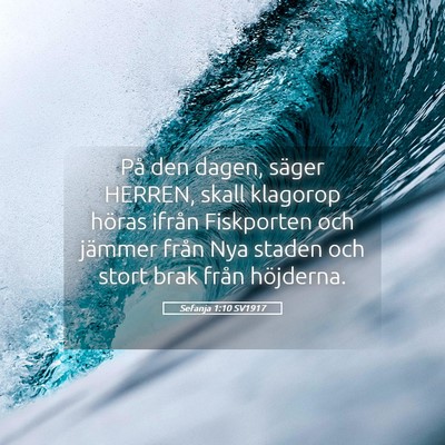 Picture 05 - Sefanja 1:10 SV1917 - På den dagen, säger HERREN, skall klagorop - Bible Verse Picture