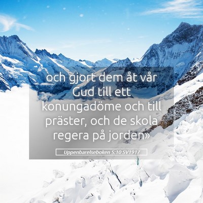 Picture 05 - Uppenbarelseboken 5:10 SV1917 - och gjort dem åt vår Gud till ett konungadöme - Bible Verse Picture