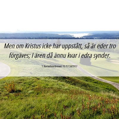 Picture 06 - 1 Korinthierbrevet 15:17 SV1917 - Men om Kristus icke har uppstått, så är eder - Bible Verse Picture