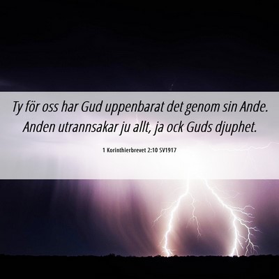 Picture 06 - 1 Korinthierbrevet 2:10 SV1917 - Ty för oss har Gud uppenbarat det genom sin - Bible Verse Picture