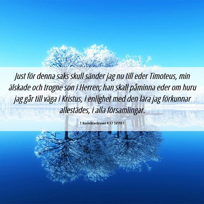 Picture 06 - 1 Korinthierbrevet 4:17 SV1917 - Just för denna saks skull sänder jag nu till - Bible Verse Picture