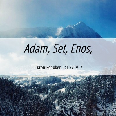 Picture 06 - 1 Krönikeboken 1:1 SV1917 - Adam, Set, - Bible Verse Picture