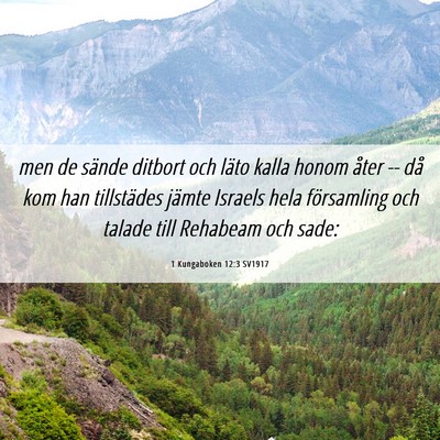 Picture 06 - 1 Kungaboken 12:3 SV1917 - men de sände ditbort och läto kalla honom åter - Bible Verse Picture