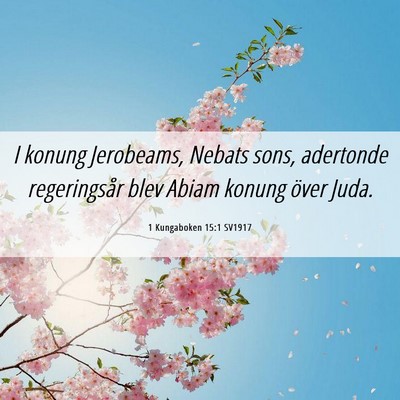 Picture 06 - 1 Kungaboken 15:1 SV1917 - I konung Jerobeams, Nebats sons, adertonde - Bible Verse Picture