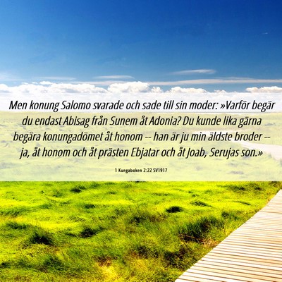 Picture 06 - 1 Kungaboken 2:22 SV1917 - Men konung Salomo svarade och sade till sin - Bible Verse Picture