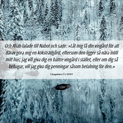 Picture 06 - 1 Kungaboken 21:2 SV1917 - Och Ahab talade till Nabot och sade: »Låt mig - Bible Verse Picture