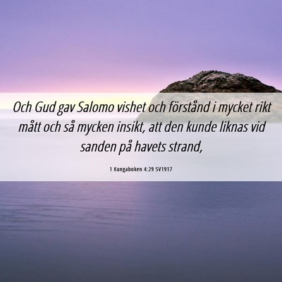 Picture 06 - 1 Kungaboken 4:29 SV1917 - Och Gud gav Salomo vishet och förstånd i mycket - Bible Verse Picture