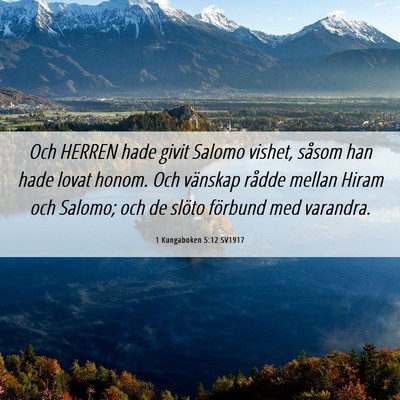 Picture 06 - 1 Kungaboken 5:12 SV1917 - Och HERREN hade givit Salomo vishet, såsom han - Bible Verse Picture