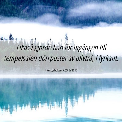 Picture 06 - 1 Kungaboken 6:33 SV1917 - Likaså gjorde han för ingången till - Bible Verse Picture