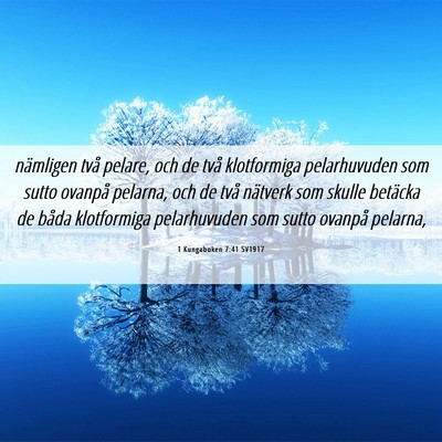 Picture 06 - 1 Kungaboken 7:41 SV1917 - nämligen två pelare, och de två klotformiga - Bible Verse Picture