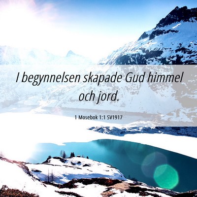 Picture 06 - 1 Mosebok 1:1 SV1917 - I begynnelsen skapade Gud himmel och - Bible Verse Picture