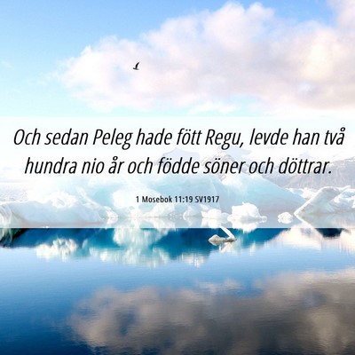 Picture 06 - 1 Mosebok 11:19 SV1917 - Och sedan Peleg hade fött Regu, levde han två - Bible Verse Picture