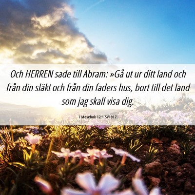 Picture 06 - 1 Mosebok 12:1 SV1917 - Och HERREN sade till Abram: »Gå ut ur ditt land - Bible Verse Picture