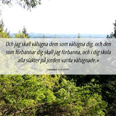 Picture 06 - 1 Mosebok 12:3 SV1917 - Och jag skall välsigna dem som välsigna dig, - Bible Verse Picture