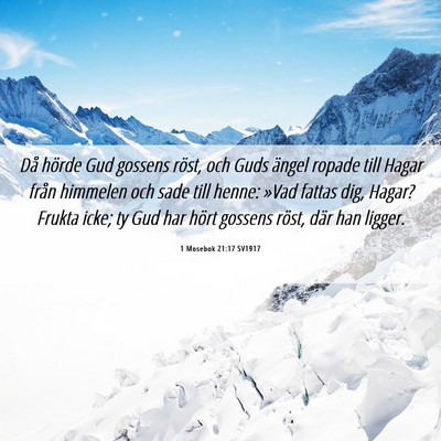 Picture 06 - 1 Mosebok 21:17 SV1917 - Då hörde Gud gossens röst, och Guds ängel - Bible Verse Picture