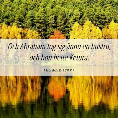 Picture 06 - 1 Mosebok 25:1 SV1917 - Och Abraham tog sig ännu en hustru, och hon - Bible Verse Picture