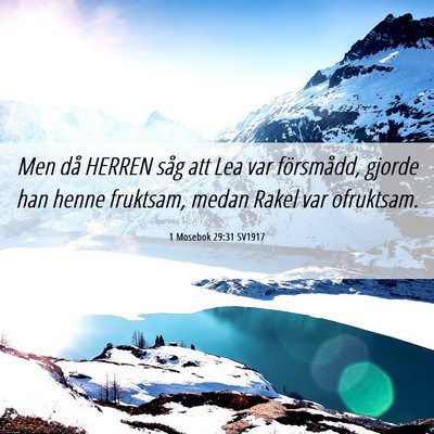 Picture 06 - 1 Mosebok 29:31 SV1917 - Men då HERREN såg att Lea var försmådd, - Bible Verse Picture