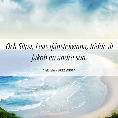 Picture 06 - 1 Mosebok 30:12 SV1917 - Och Silpa, Leas tjänstekvinna, födde åt Jakob - Bible Verse Picture