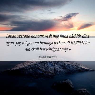Picture 06 - 1 Mosebok 30:27 SV1917 - Laban svarade honom: »Låt mig finna nåd för - Bible Verse Picture
