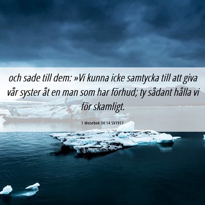Picture 06 - 1 Mosebok 34:14 SV1917 - och sade till dem: »Vi kunna icke samtycka till - Bible Verse Picture