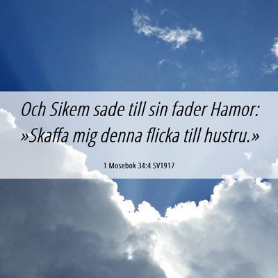 Picture 06 - 1 Mosebok 34:4 SV1917 - Och Sikem sade till sin fader Hamor: »Skaffa mig - Bible Verse Picture