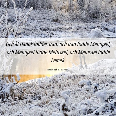 Picture 06 - 1 Mosebok 4:18 SV1917 - Och åt Hanok föddes Irad, och Irad födde - Bible Verse Picture