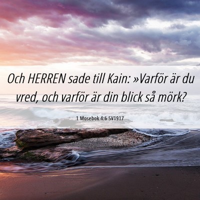Picture 06 - 1 Mosebok 4:6 SV1917 - Och HERREN sade till Kain: »Varför är du vred, - Bible Verse Picture