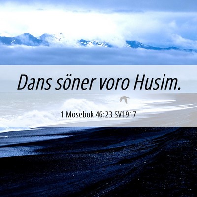Picture 06 - 1 Mosebok 46:23 SV1917 - Dans söner voro - Bible Verse Picture