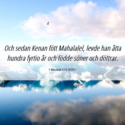 Picture 06 - 1 Mosebok 5:13 SV1917 - Och sedan Kenan fött Mahalalel, levde han åtta - Bible Verse Picture