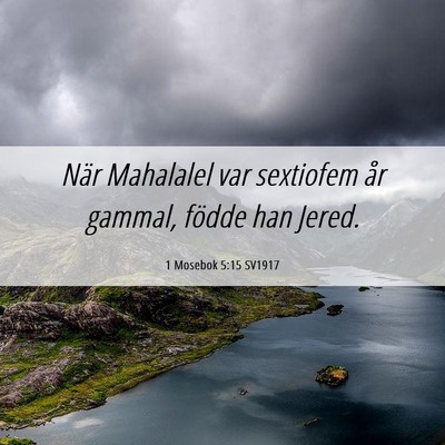 Picture 06 - 1 Mosebok 5:15 SV1917 - När Mahalalel var sextiofem år gammal, födde - Bible Verse Picture
