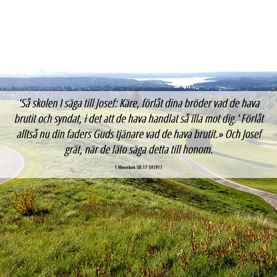 Picture 06 - 1 Mosebok 50:17 SV1917 - 'Så skolen I säga till Josef: Käre, förlåt - Bible Verse Picture