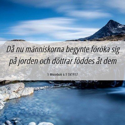 Picture 06 - 1 Mosebok 6:1 SV1917 - Då nu människorna begynte föröka sig på - Bible Verse Picture